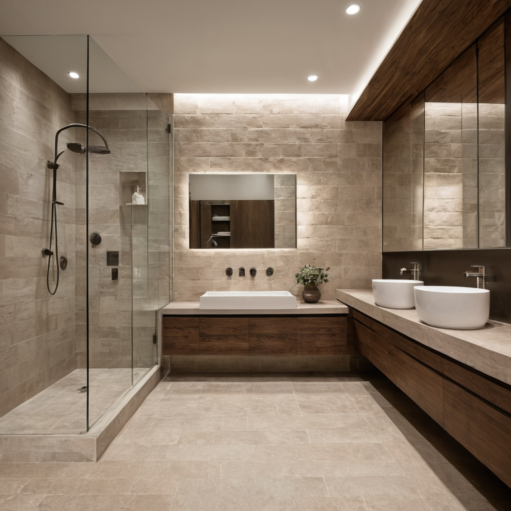Bathroom flooring materials should be compared by failure mode, not just style shown in a luxury residential interior